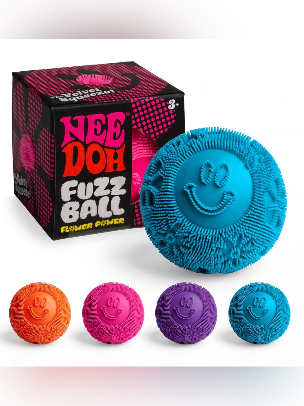 NeeDoh Flower Power Fuzz Ball Duo - Picture 2 of 3